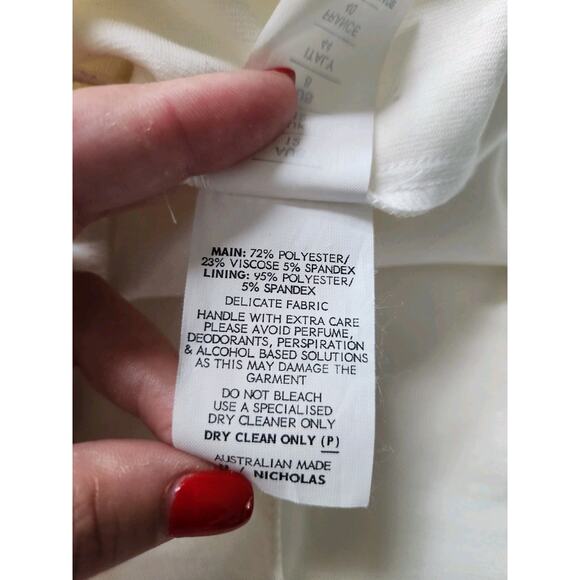 N Nicholas Ponti Off Shoulder Mini Dress in White size 8US msrp $495 - Picture 7 of 11